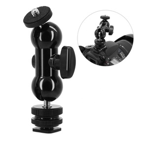 Support de chaussure multifonctionnel à double tête sphérique <span class=keywords><strong>pour</strong></span> moniteur à lumière LED Mini <span class=keywords><strong>bras</strong></span> magique avec <span class=keywords><strong>bras</strong></span> <span class=keywords><strong>articulé</strong></span> à friction de type écrou de pois - Product Image 4