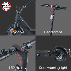 Trottinettes pliables électriques pour adultes <span class=keywords><strong>E9</strong></span> ABE Trottinettes électriques noires 350W 8,5 POUCES Certification CE Entrepôt chinois Trottinette pliable - Product Image 2