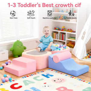 Peuter Indoor <span class=keywords><strong>Soft</strong></span> Klimset 6-pc-Safe Foam <span class=keywords><strong>Play</strong></span> Gym Met Ballenbak - Product Image 4