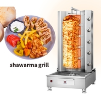 Barbecue commercial automatique en acier inoxydable à gaz du Moyen-Orient pour viande de poulet Barbecue rotatif Doner Kebab Grill Shawarma Machine à gaz