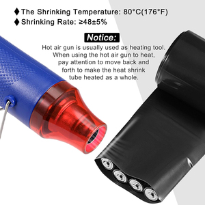 Tubo Termocontraíble de PVC Negro de 230 mm de Ancho y 0.15 mm de Grosor, Retardante de Llama, para Aislamiento de Cubiertas de Baterías de Litio - Product Image 4