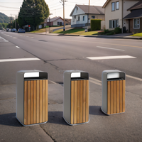 Nouvelle Arrivée Poubelle en Acier pour Extérieur, Conteneur à Déchets pour Parc, Poubelle d'Hôtel pour Rues, Capacité 10-20 Litres