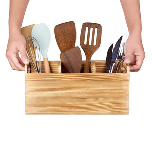 Organisateur d'appareils <span class=keywords><strong>de</strong></span> <span class=keywords><strong>cuisson</strong></span> en bois grand support d'appareils agricoles à dessus inversé cuillère collante <span class=keywords><strong>grattoir</strong></span> support cuisine outil bac <span class=keywords><strong>de</strong></span> rangement décor - Product Image 4
