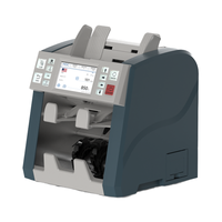 Dernière machine de comptage de billets à deux compartiments avec capteur CIS, 1200 billets/min, prend en charge plus de 30 devises, mixage et tri de la valeur