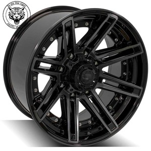 Rines Forjados de Aluminio 8x170 con Tapas Centrales Flotantes Acabado Negro para Mustang Chevrolet Camaro <span class=keywords><strong>Chevelle</strong></span> Silverado - Product Image 3