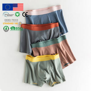 <span class=keywords><strong>Sous</strong></span>-vêtements modernes respirants côtelés de couleurs assorties personnalisées pour hommes – Slips et boxers pour hommes avec logo personnalisé, durables et décontractés - Product Image 2