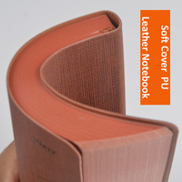 Carnet de notes personnalisé en cuir gaufré de qualité supérieure, couverture souple, avec bordure pulvérisée, formats B5, A5, A6