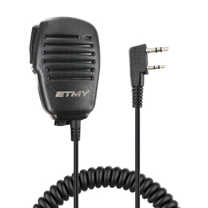 ET-MH400 2 pin connector Remote <b>Speaker</b> <b>Microphone</b> <b>with</b> 3.5 mm Jack for UV-5R UV-82 BF-888S BF-9700 Walkie Talkie Two Way Radio - Product Image 1
