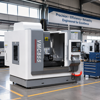 Centre d'usinage vertical CNC VMC855 3/4/5 axes de précision avec broche BT40 de Taïwan pour le traitement des pièces métalliques et des moules