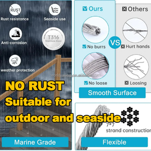 YL cao cấp thấp chi phí bảo trì boong ngoài trời bằng nhôm không gỉ 42 "lan can lan can ban công lan can Cáp - Product Image 4