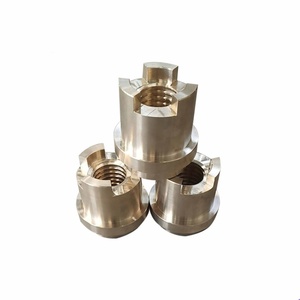 Écrous hexagonaux en laiton épais pour machines lourdes, haute précision, alésage 27-28 mm, diamètre extérieur 80 mm, forte capacité de charge - Product Image 1