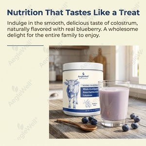 Poudre <span class=keywords><strong>de</strong></span> colostrum bovin nourri à l'herbe AegleWell, saveur myrtille entière non décortiquée, pot <span class=keywords><strong>de</strong></span> 200g - Product Image 5