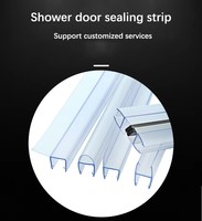 Burlete Transparente de PVC para Ventanas y Puertas, Junta de Sellado para Ducha y Baño de 4 a 12 mm, Tira de Sellado Personalizable con Corte a Medida