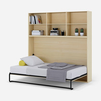 Modernes Schlafzimmermöbel-Design Klappbares Wandbett Murphy-Bett Platzsparendes Bett mit Kleiderschrank