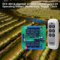 Interrupteur à télécommande à code fixe 6 canaux 315/433 MHz, portée 500 m, DC9-48V, pour éclairage agricole et équipement industriel