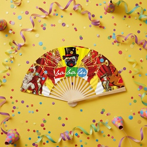 Abanico de Mano Plegable de Bambú y Madera con Logotipo Impreso Personalizado de Alta Calidad al por Mayor para Actividades Promocionales - Product Image 4