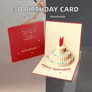 3D Pop-up personalizzato fatto a mano felice carta <span class=keywords><strong>di</strong></span> <span class=keywords><strong>compleanno</strong></span> torta <span class=keywords><strong>auguri</strong></span> taglienti Offset stampa artigianale busta confezionata-bel <span class=keywords><strong>compleanno</strong></span> - Product Image 3