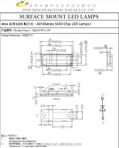 Nhà máy tùy chỉnh vòng bề mặt gắn kết dẫn ánh sáng 0.2W <span class=keywords><strong>0.5W</strong></span> ấm mát trắng SMD <span class=keywords><strong>LED</strong></span> 4014 - Product Image 2