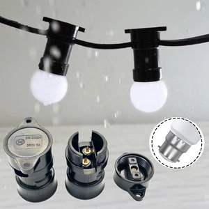 Douilles de lampe à <span class=keywords><strong>baïonnette</strong></span> B22 étanches IP65, guirlande lumineuse LED, douille résistante au feu, éclairage extérieur - Product Image 1