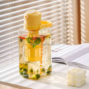 PINKAH 67oz/2000毫升大容量Tritan野营水瓶，带沏茶机防漏和不含BPA的咖啡和茶手柄 - Product Image 4