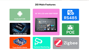 Tuya Zigbee Smart Android Wired IP Video Door Phones 10'' IPS Touch Screen Security System For Apartment Villa Indoor Monitor
