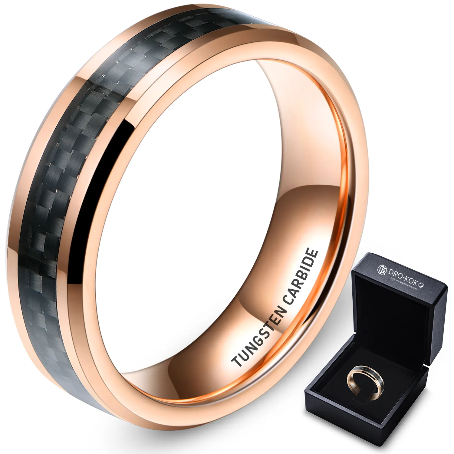 14K Gold Plated เครื่องประดับแหวน,4มม.6มม.8มม.แหวนงานแต่งงานสำหรับผู้ชายและผู้หญิง