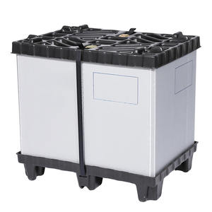 Su geçirmez petek istiflenebilir kullanımlık geri dönüşümlü katlanabilir plastik palet kutusu plastik kol konteyner kutusu - Product Image 5