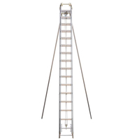 Échelle d'extension de lutte contre l'incendie en aluminium robuste 2/3 sections 6-15 mètres charge de 150kg pour les pompiers et les secours d'urgence