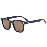Lunettes de soleil polarisées HD personnalisées unisexes haut de gamme, nouveau design, montures en acétate, charnières métalliques, 5 couleurs, dernières tendances