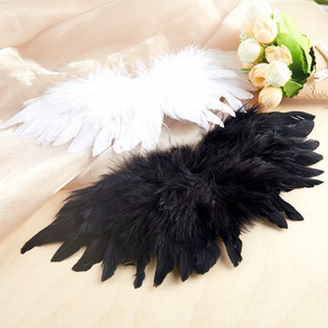 Verde Mini piuma ali d'angelo per artigianato fai da te bianco appeso albero di natale festa decorazione per la casa ornamenti per bambini decorazioni - Product Image 1