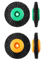Ensemble de brosses de polissage pour bijoux 4C, bricolage, noyau en caoutchouc et plastique, poils abrasifs, kit de polissage, forme de roue, pour le polissage des bijoux et dentaire