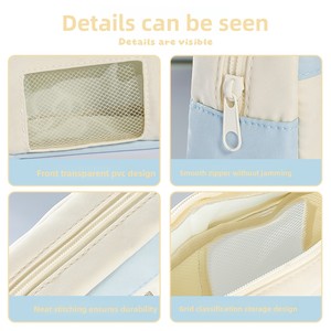 <span class=keywords><strong>Astuccio</strong></span> Trasparente <span class=keywords><strong>con</strong></span> Finestra, Porta Carte Fotografiche a Blocchi di Colore, Borsa per Cancelleria Scolastica, Simpatico <span class=keywords><strong>Astuccio</strong></span> per Studenti, Vendita all'Ingrosso - Product Image 4