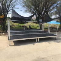 Plataforma de Escenario Portátil de Aluminio, Altura Ajustable, Escenario Modular para Conciertos, Eventos, Bodas