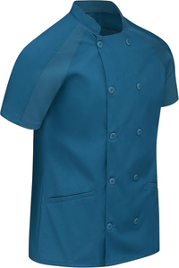 Bán Buôn Biểu Tượng Tùy Chỉnh Người Đàn Ông Của Phụ Nữ Của Unisex Nhà Bếp Ngắn Tay Áo Nhà Hàng <span class=keywords><strong>Baker</strong></span> Cafe Nấu Ăn Nấu Ăn Đầu Bếp Áo Khoác Đồng Phục Đầu Bếp Áo Khoác - Product Image 5