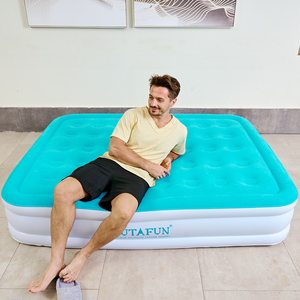 Colchón Inflable Ecológico Moderno Tamaño <span class=keywords><strong>Queen</strong></span> OUTAFUN, Cama de Aire Duradera con Bomba Incorporada, Funda Acolchada, Muebles para el Hogar, Hospital, Hotel - Product Image 4