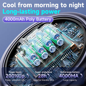 Mini ventilateur portable rechargeable de type bureau, ventilateur de circulation d'air intelligent avec minuterie, électrique, multi-vitesses, grand ventilateur de refroidissement à fort flux d'air - Product Image 4