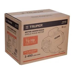 Truper 1/2 HP Motor eléctrico de inducción asíncrono monofásico de alta velocidad 380V voltaje de CA 5KW potencia nominal cerrada - Product Image 3
