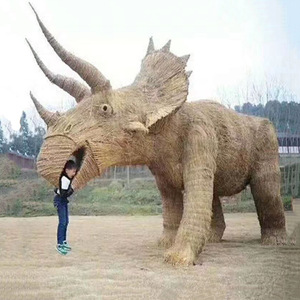 Artesanías de Paja con Figuras Agrícolas, Diseños de Animales de Dibujos Animados Tejidos a Mano, Espantapájaros de Estilo Chino para Festivales de Arte - Product Image 2