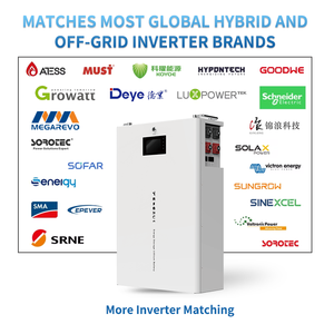 Sistemas de Alimentación Ininterrumpida de 5.12kWh 51.2V, Batería de Litio Ferrofosfato Solar de Montaje en Pared para Uso Doméstico o Comercial - Product Image 2