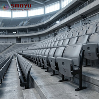Banc de stade relevable, résistant à la corrosion, aux intempéries et aux UV, durable, moulé par soufflage, service OEM personnalisé