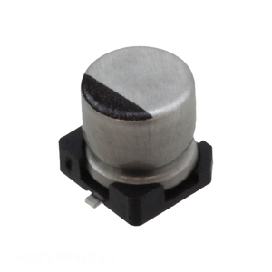 ตัวเก็บประจุยึดพื้นผิวแบบยึด SMD 10 uF 20% 50V ฝาครอบ50SEV10M5X5.5 10 uF - Product Image 1