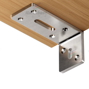 Haidibosi Stainless Steel Adjustable Corner <b>Bracket</b> L Shape Wall Mount For Wardrobe Cabinet Hardware - Product Image 3