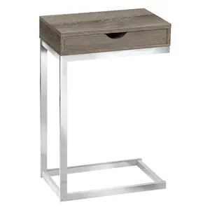 Mesa de cabeceira com ponta metálica, mesa de cabeceira com base de metal cromado c