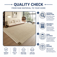 Tapis de salon de luxe de style chinois, lavable et sans entretien, pour canapé et table basse