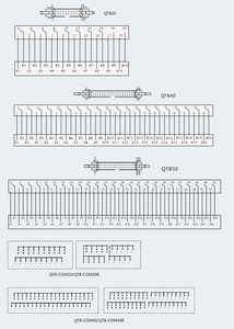 QTB-COM20B โมดูลบล็อกขั้วต่อสกรูคอมมอนเรล20บิต125V/24V ac/dc 10A 10 * DC24V + 10*0V XTB-COM20B - Product Image 5