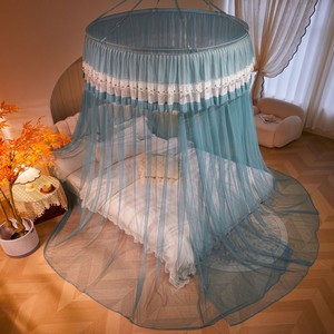 <span class=keywords><strong>Zanzariera</strong></span> a baldacchino per letto matrimoniale, apertura automatica, pieghevole, di grandi dimensioni (120 cm circolare, 300 cm altezza), design principessa, per uso domestico. - Product Image 6