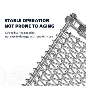 Cinta transportadora de malla de alambre de funcionamiento suave a precio de fábrica para línea de montaje de panadería y pan - Product Image 3