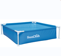 Piscine familiale rectangulaire gonflable pour adultes en plein air, avec cadre métallique, vente en gros
