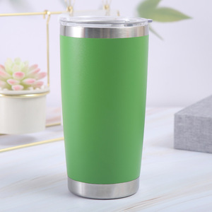 Custom logo Double Walled 20oz Metal Gold Plated Insulated Blank Coffee Mug Stainless Steel Colored Tumbler <b>with</b> <b>Straw</b> and Lid - Product Image 6