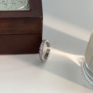 925 Sterling Silver Zircon <b>Ring</b> For Women Geometric Design Channel Setting Everyday Wear - Product Image 4